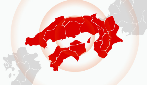 近畿地方全域、中国地方、四国地方を中心に全国対応が可能です。お気軽にご相談ください。